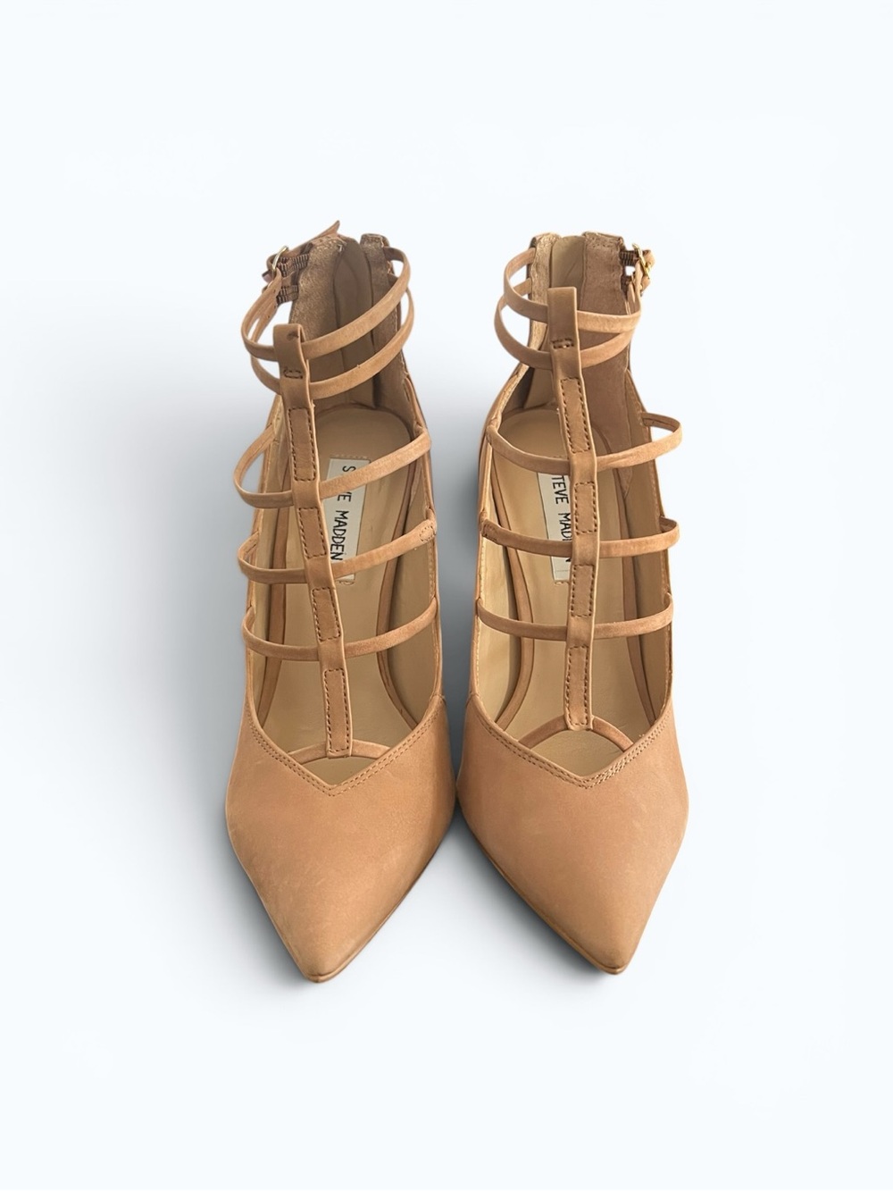 Steve Madden Prazed Caged Pumps Sand Nubuck NWT Sz 7
